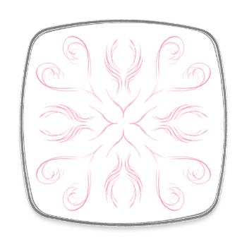 Pink hearts as a pattern - Square fridge magnet - white - Front