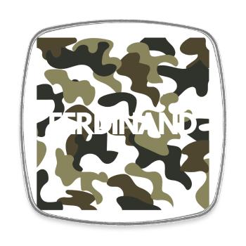Ferdinand Name Hoodie Männer Qualität camouflage - Viereckiger Kühlschrankmagnet - Weiß - Vorne