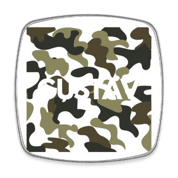 Gustav Name Hoodie Männer gute Qualität camouflage - Viereckiger Kühlschrankmagnet - Weiß - Vorne