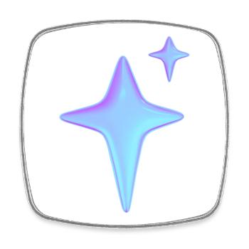 Holographic Sparkle Aesthetic - Viereckiger Kühlschrankmagnet - Weiß - Vorne