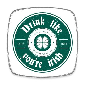 St. Patrick's Day - Square fridge magnet - white - Front