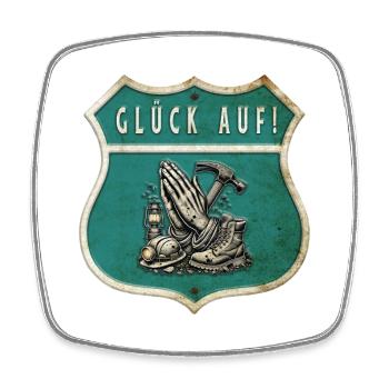 Mining – Faith & Work - Square fridge magnet - white - Front