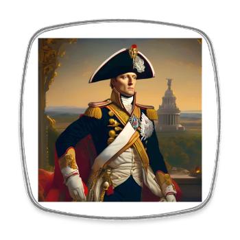 Napoleon, Napoleon Bonaparte, Korsika - Viereckiger Kühlschrankmagnet - Weiß - Vorne