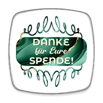 DANKE SAGEN SPENDE - Viereckiger Kühlschrankmagnet - Weiß - Vorne