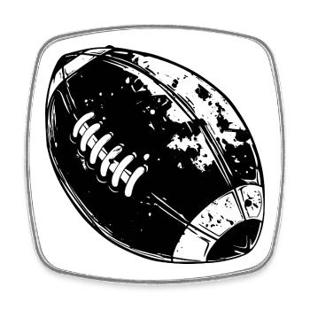 American Football Ball - Square fridge magnet - white - Front