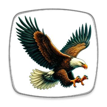 Eagle - Square fridge magnet - white - Front