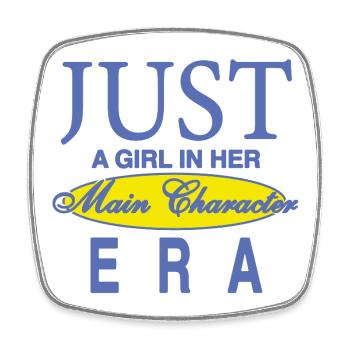 Main Character Era – Empowerment für Girls - Viereckiger Kühlschrankmagnet - Weiß - Vorne