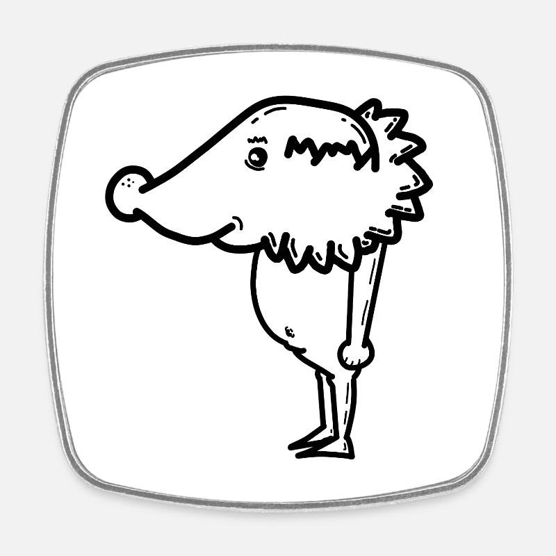 Torture du hérisson - Magnet carré - blanc