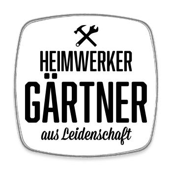 Heimwerker Gärtner - Viereckiger Kühlschrankmagnet - Weiß - Vorne