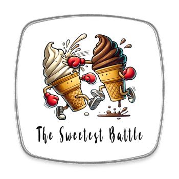 The Sweet Competition / Cream - Square fridge magnet - white - Front