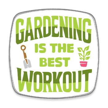 Garten FItness Workout - bestes Gym Arbeit - Viereckiger Kühlschrankmagnet - Weiß - Vorne