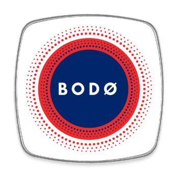 Bodo Norwegen - Viereckiger Kühlschrankmagnet - Weiß - Vorne