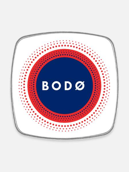 Bodo Norway - Square fridge magnet - white