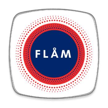 Flam Norway - Square fridge magnet - white - Front