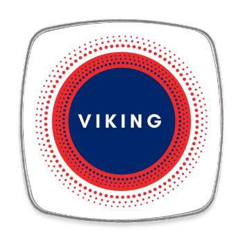 Viking - Magnet carré - blanc - Devant