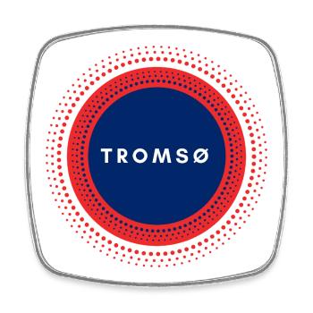Tromso Norway - Square fridge magnet - white - Front