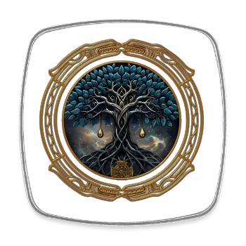 Celtic mysticism, the tree of life - Square fridge magnet - white - Front