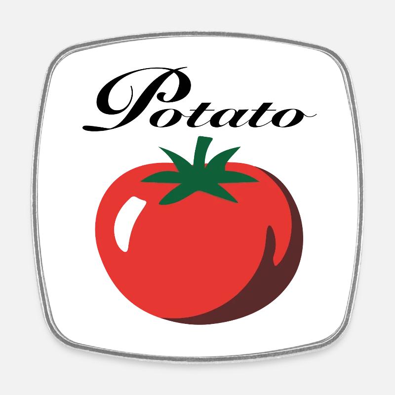 Potato - Viereckiger Kühlschrankmagnet - Weiß