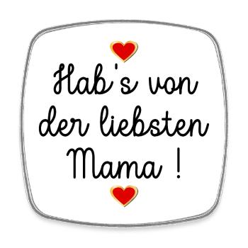 Muttertag Herz - Viereckiger Kühlschrankmagnet - Weiß - Vorne