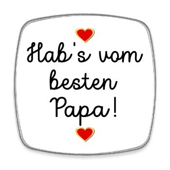 VATERTAG PAPA KIND - Viereckiger Kühlschrankmagnet - Weiß - Vorne