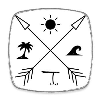 Wing Foiling Surfing - Square fridge magnet - white - Front