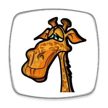 Giraffe Animal Costumes Spot Pattern - Square fridge magnet - white - Front