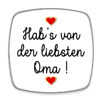 Geschenke für Oma Herz - Viereckiger Kühlschrankmagnet - Weiß - Vorne
