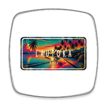 Lautoka – Tropical Paradise in Fiji - Square fridge magnet - white - Front