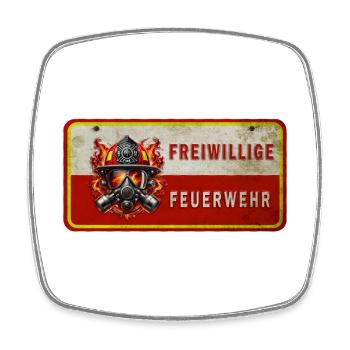 Freiwillige Feuerwehr – Helden im Einsatz - Viereckiger Kühlschrankmagnet - Weiß - Vorne