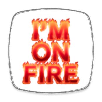 Im on fire - Viereckiger Kühlschrankmagnet - Weiß - Vorne