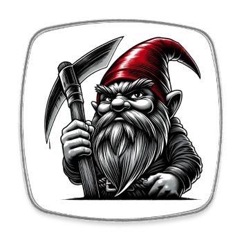 Not all dwarves are nice - Square fridge magnet - white - Front