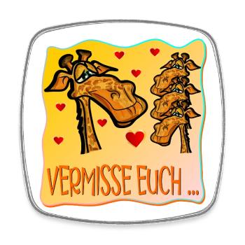 VERMISSE EUCH ABSCHIED TEAM GIRAFFE - Viereckiger Kühlschrankmagnet - Weiß - Vorne