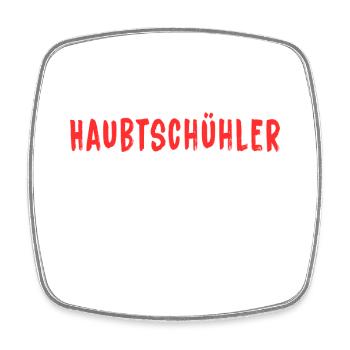 Haubtschühler – Creative Spelling - Square fridge magnet - white - Front