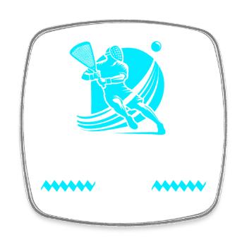 Jai Alai is alive - Square fridge magnet - white - Front