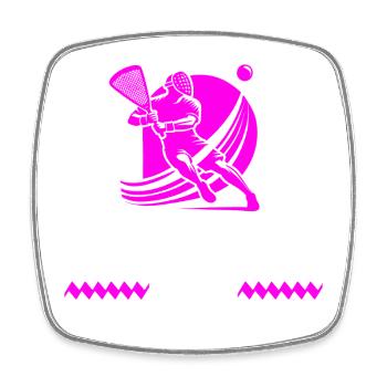 Jai Alai is alive - Square fridge magnet - white - Front
