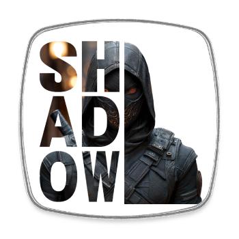 Shadow - Viereckiger Kühlschrankmagnet - Weiß - Vorne