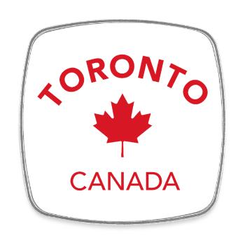 TORONTO, Canada, Canada - Square fridge magnet - white - Front