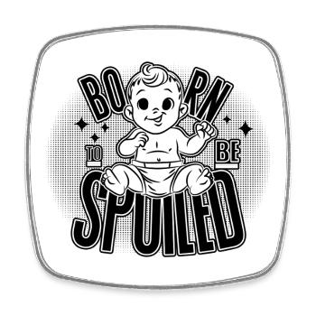 Born for luxury & love! - Square fridge magnet - white - Front