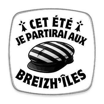 Brittany, Breizh, I'm Breton - Square fridge magnet - white - Front