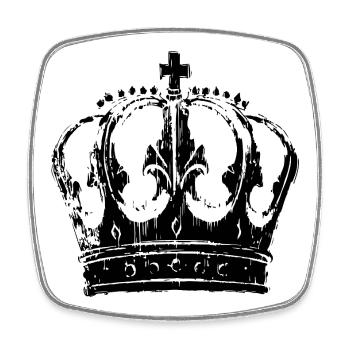Crown Symbol - Square fridge magnet - white - Front