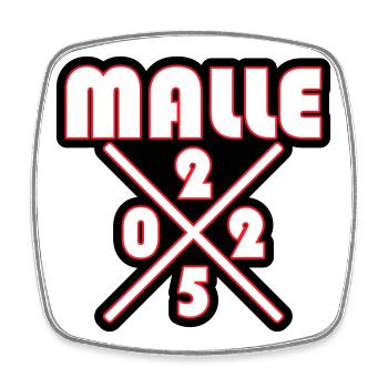 Malle 2025 - Viereckiger Kühlschrankmagnet - Weiß - Vorne