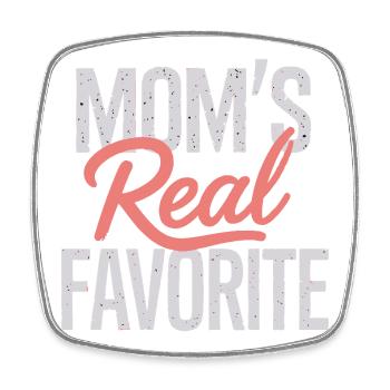 Mom's Real Favorite - Square fridge magnet - white - Front