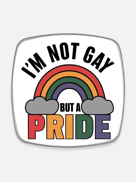 Prideful Statement - Square fridge magnet - white