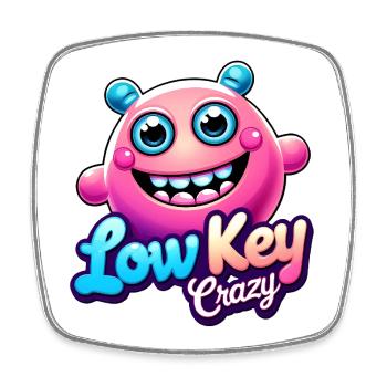 Low Key Crazy - Square fridge magnet - white - Front
