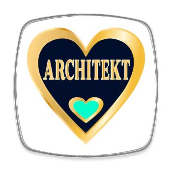 ARCHITEKTUR BERUF STUDIUM ARCHITEKT - Viereckiger Kühlschrankmagnet - Weiß - Vorne