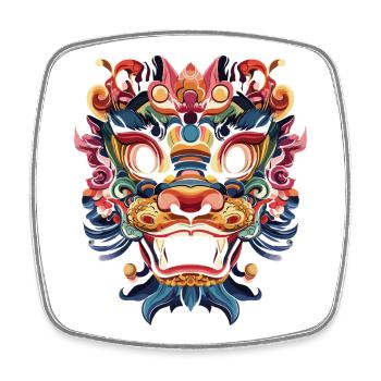 Oni, Japanese demon - Square fridge magnet - white - Front