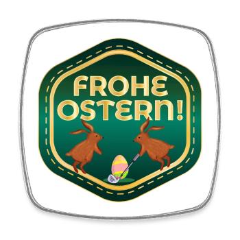 FROHE OSTERN OSTERHASE EIER GOLFSPIEL - Viereckiger Kühlschrankmagnet - Weiß - Vorne