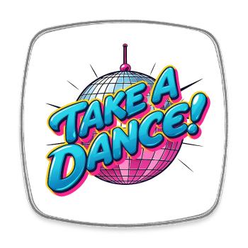 Take a Dance - Viereckiger Kühlschrankmagnet - Weiß - Vorne