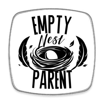 empty nest parent - kinder aus dem Haus - Viereckiger Kühlschrankmagnet - Weiß - Vorne