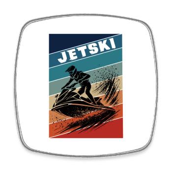 Jet Ski vintage – Surfez sur les vagues - Magnet carré - blanc - Devant